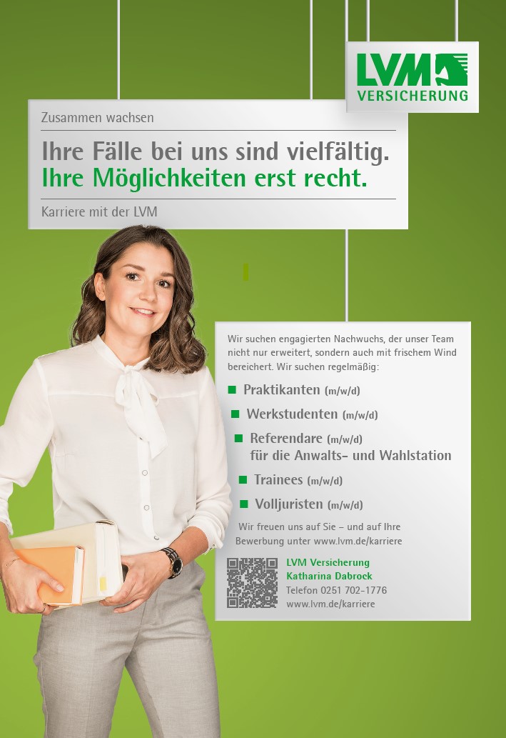 Möglichkeiten für Juristinnen und Juristen bei der LVM